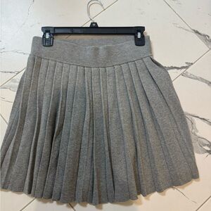 Gray Pleated Skirt
